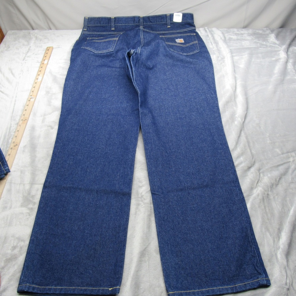 Carhartt FR Jeans Mens 40x34 Relaxed Bootcut Flame Resistant Work Blue Denim NEW - Picture 9 of 12